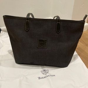 Barrington Zippered Tote charcoal/black